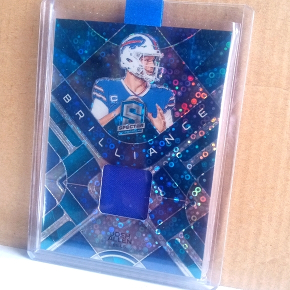 🏈🏆Josh Allen "Spectra Brilliance No Huddle Blue Patch - 17/50 Insert" Card🏆🏈 - Picture 8 of 9